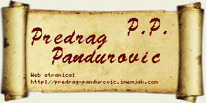 Predrag Pandurović vizit kartica